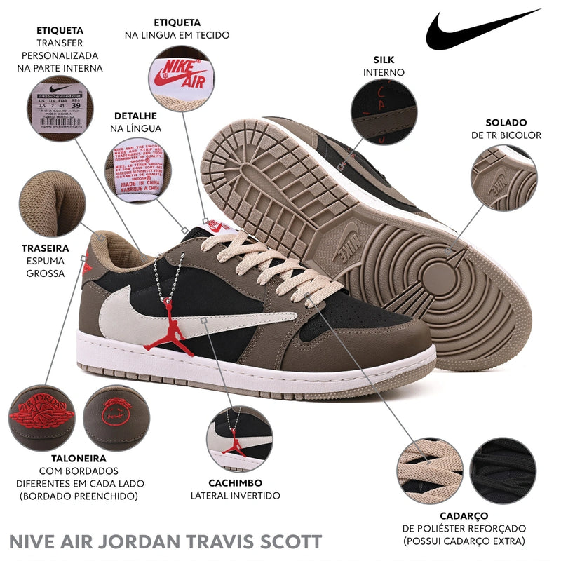 Tênis Nike Air Jordan Travis Scott